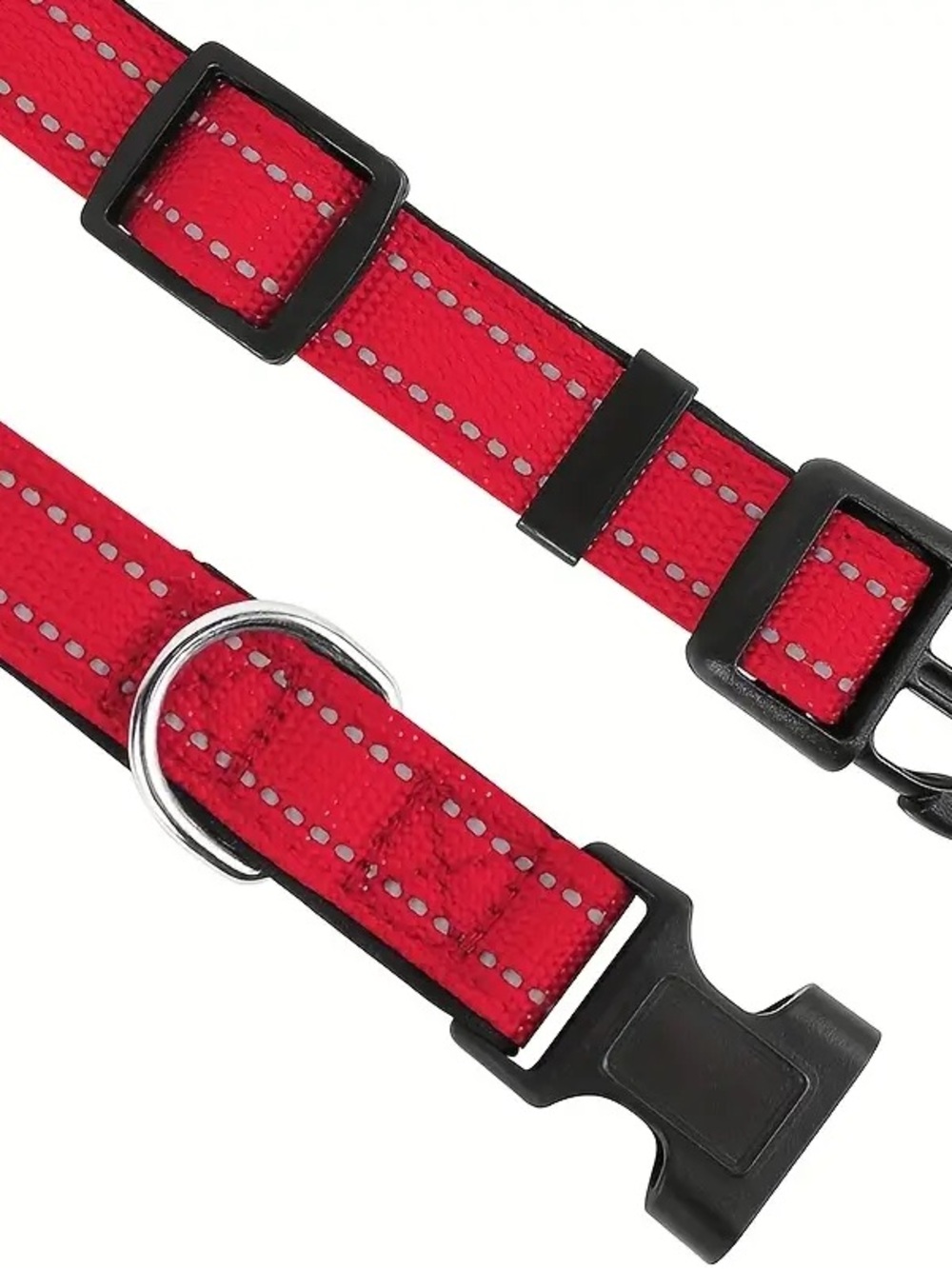 Adjustable Red Nylon Pet Collar